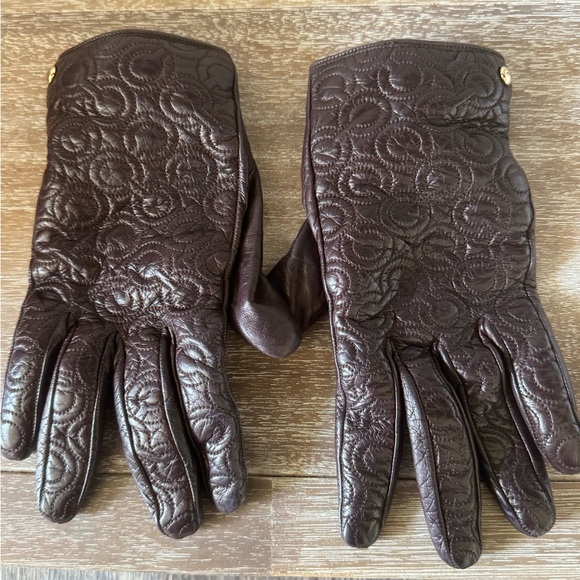 Coach cashmere lined Brown leather gloves 6 1/2 Womens Fall
Winter - Picture 1 of 6